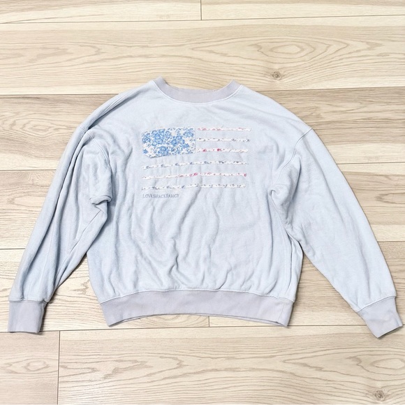 LoveShackFancy Women’s Palo Americana Fleece Pullover Sweater - Picture 1 of 7